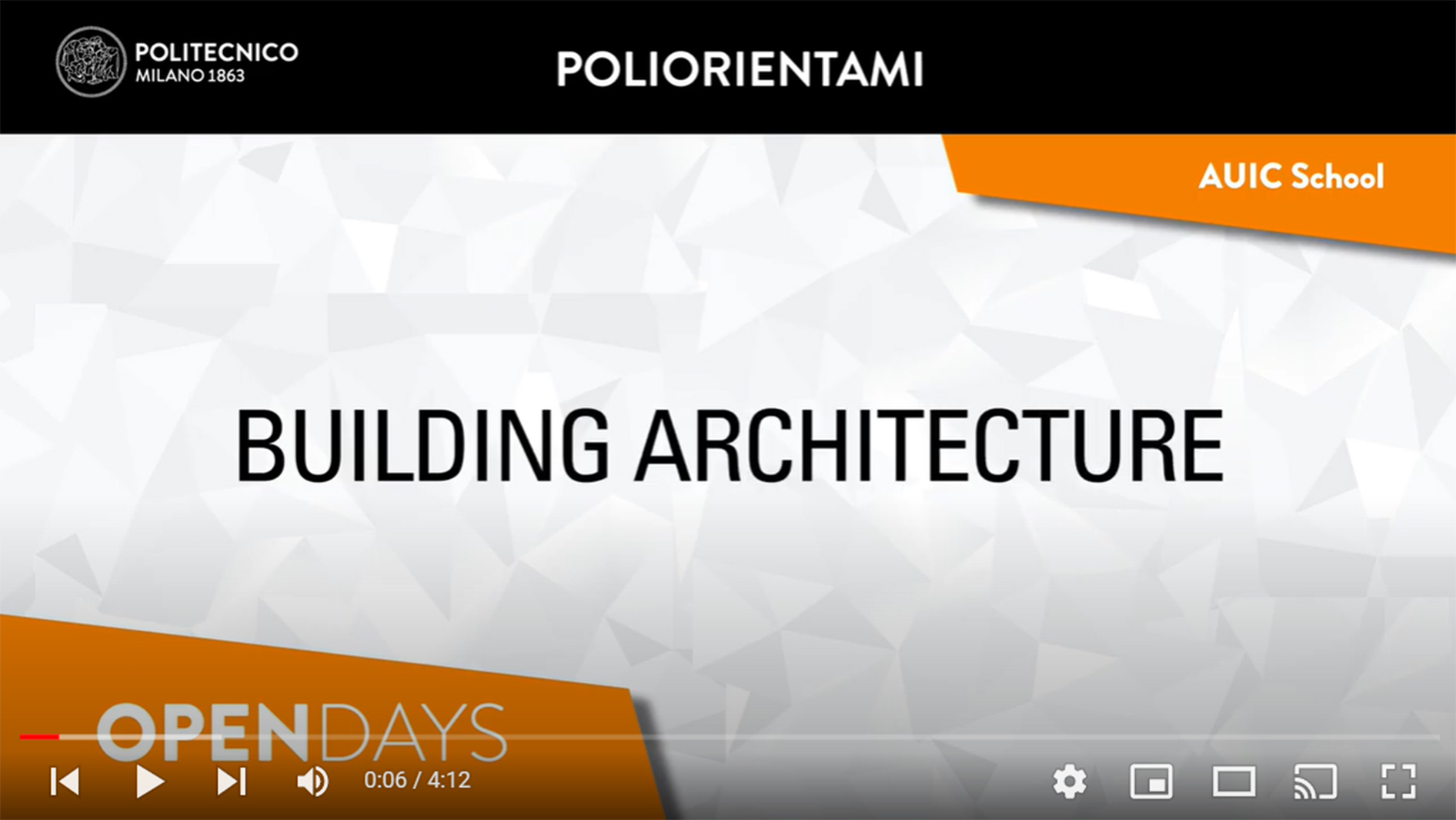 Video-presentation, may 2021 (Prof. Giulio Barazzetta), 4:31